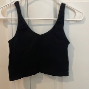 black ribbed tank top